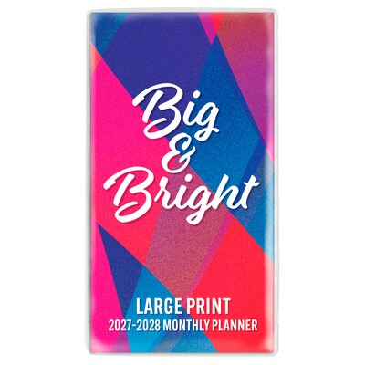 2027-2028 BrownTrout Big & Bright Large Print 3.5 x 6.5 Monthly Planner (9798330710157)