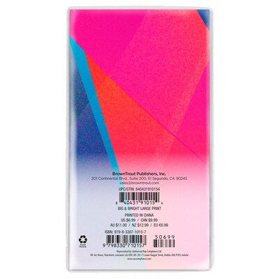 2027-2028 BrownTrout Big & Bright Large Print 3.5 x 6.5 Monthly Planner (9798330710157)
