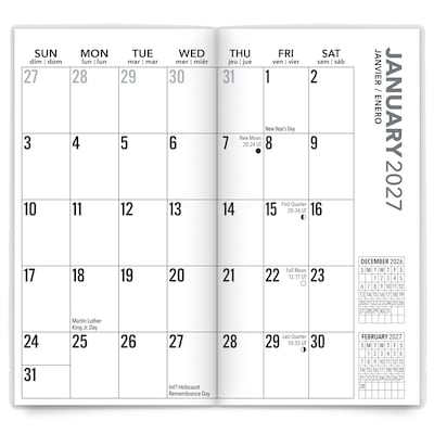 2027-2028 BrownTrout Big & Bright Large Print 3.5" x 6.5" Monthly Planner (9798330710157)