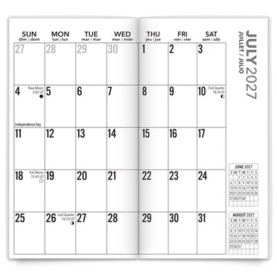2027-2028 BrownTrout Big & Bright Large Print 3.5" x 6.5" Monthly Planner (9798330710157)