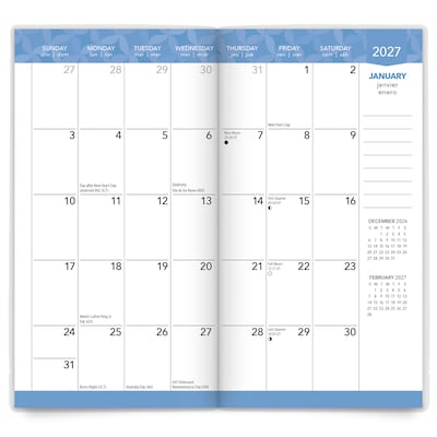 2027-2028 BrownTrout Floral Fireworks 3.5" x 6.5" Monthly Planner (9798330710164)