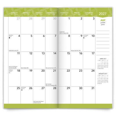 2027-2028 BrownTrout Floral Fireworks 3.5" x 6.5" Monthly Planner (9798330710164)