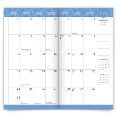 2027-2028 BrownTrout Ariel Collection 3.5" x 6.5" Monthly Planner (9798330714063)