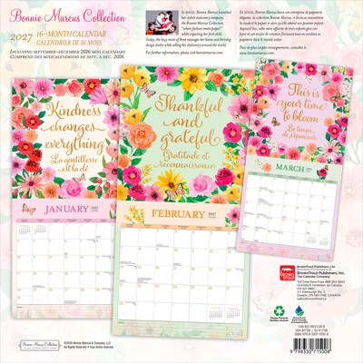 2027 BrownTrout Bonnie Marcus 12 x 12 Monthly Wall Calendar (9798330715008)