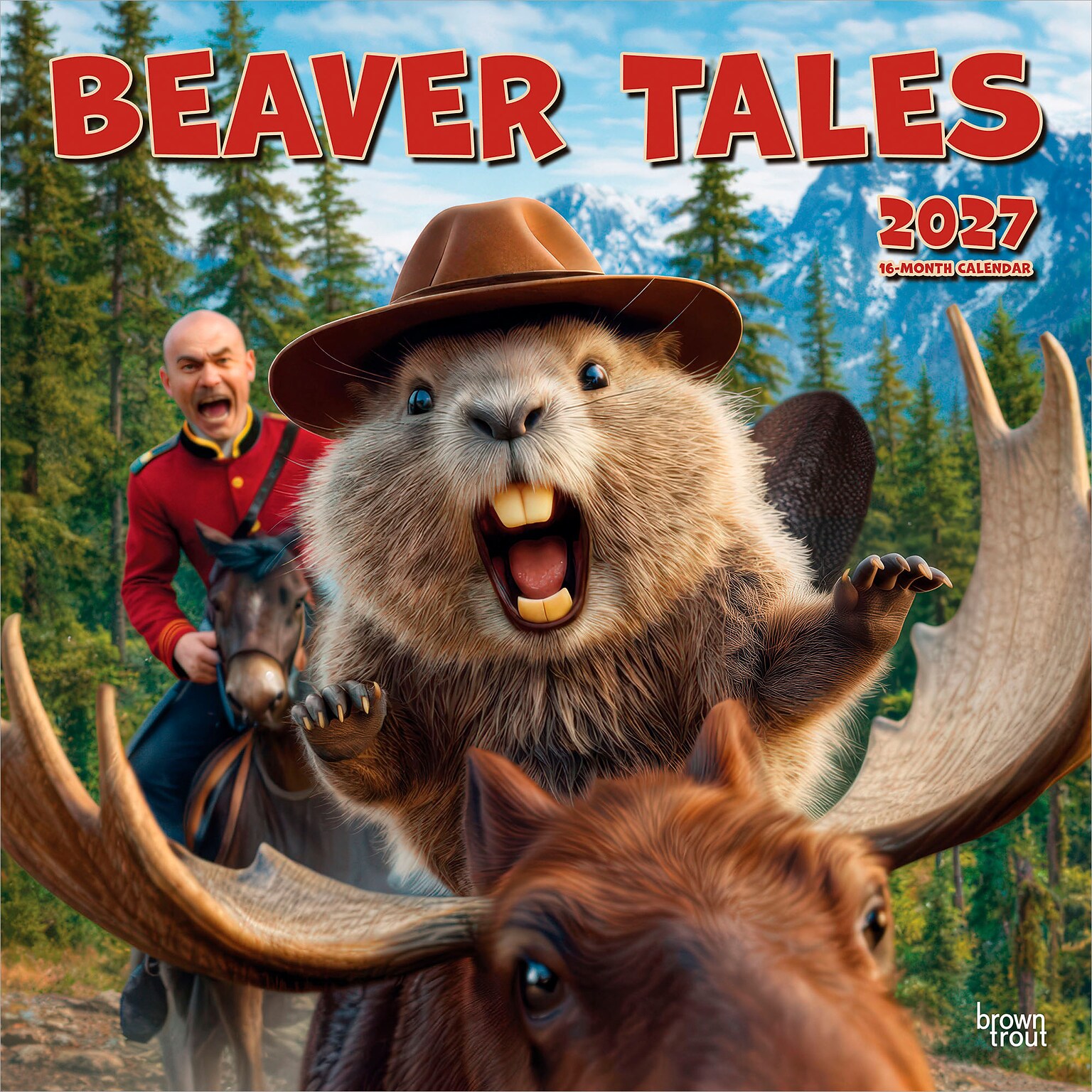 2027 BrownTrout Beaver Tales 12 x 12 Monthly Wall Calendar (9798330716180)