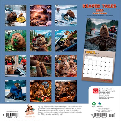 2027 BrownTrout Beaver Tales 12 x 12 Monthly Wall Calendar (9798330716180)