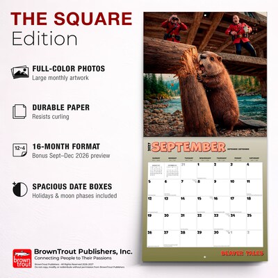 2027 BrownTrout Beaver Tales 12" x 12" Monthly Wall Calendar (9798330716180)