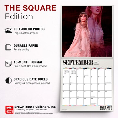 2027 BrownTrout Taylor Swift 12" x 12" Monthly Wall Calendar (9798330715190)