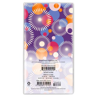 2027-2028 BrownTrout Vintage Blooms 3.5 x 6.5 Monthly Planner (9798330710195)