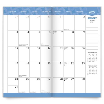 2027-2028 BrownTrout Vintage Blooms 3.5" x 6.5" Monthly Planner (9798330710195)