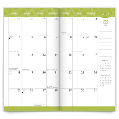 2027-2028 BrownTrout Vintage Blooms 3.5" x 6.5" Monthly Planner (9798330710195)