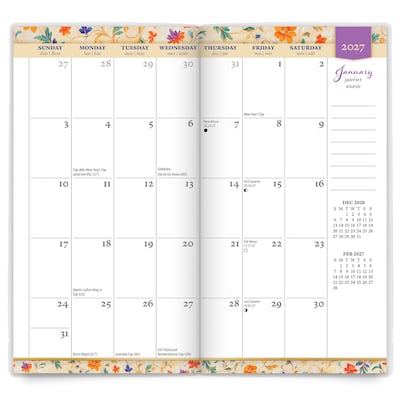 2027-2028 BrownTrout Tuscan Delight 3.5" x 6.5" Monthly Planner (9798330710188)
