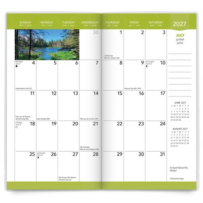 2027-2028 BrownTrout National Parks 3.5" x 6.5" Monthly Planner (9798330710133)