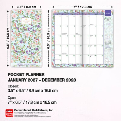 2027-2028 BrownTrout House of Turnowsky 3.5" x 6.5" Monthly Planner (9798330713462)