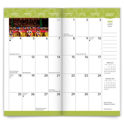 2027-2028 BrownTrout Tropical Islands 3.5" x 6.5" Monthly Planner (9798330710218)