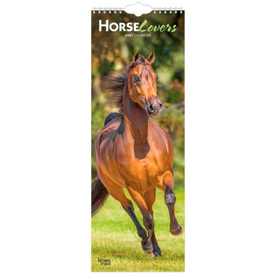 2027 BrownTrout Horse Lovers 5.7 x 16.5 Monthly Slimline Wall Calendar (9798330710294)