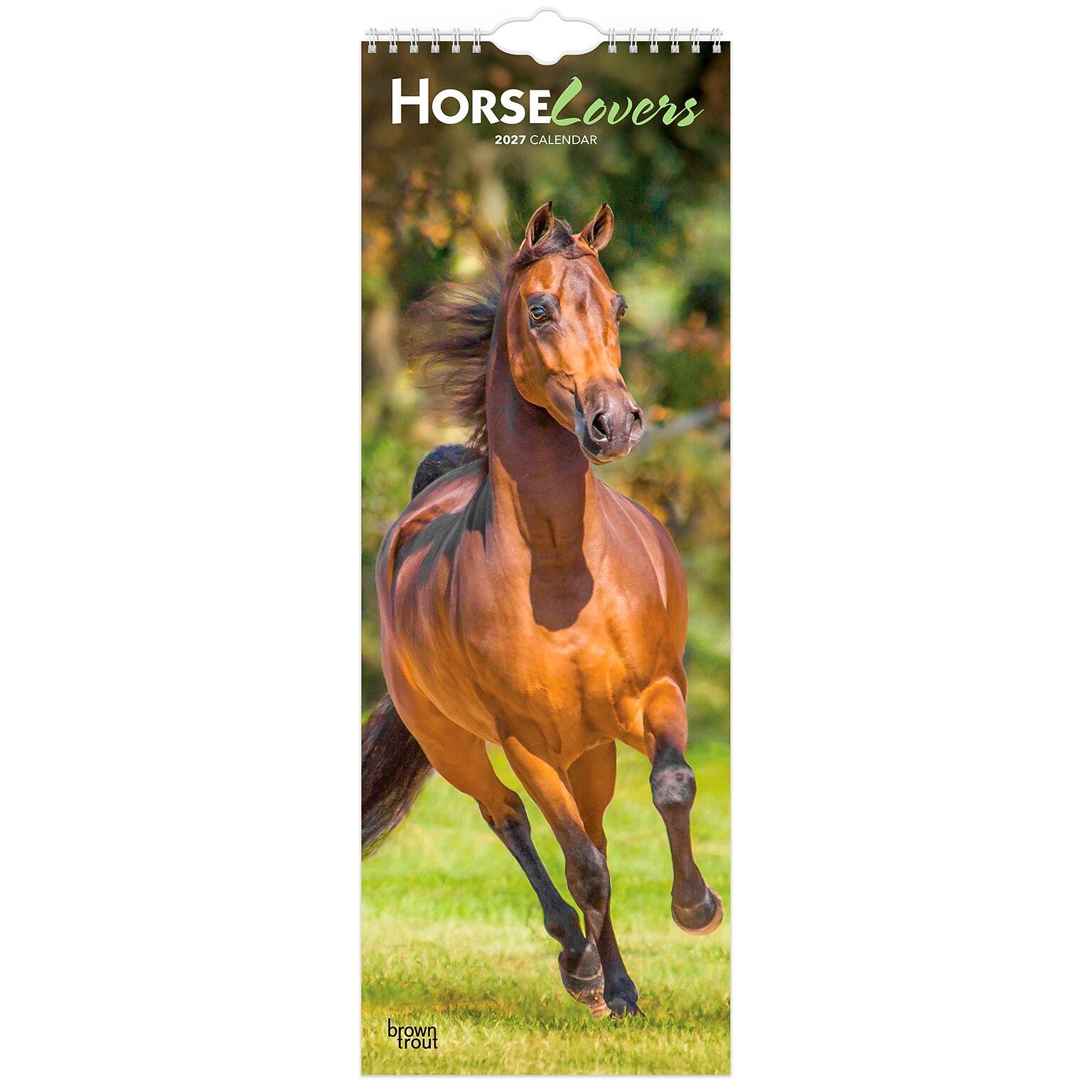 2027 BrownTrout Horse Lovers 5.7 x 16.5 Monthly Slimline Wall Calendar (9798330710294)
