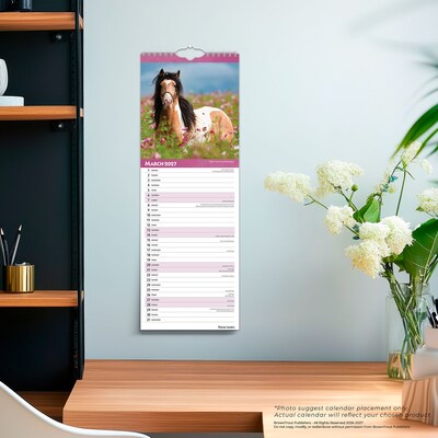 2027 BrownTrout Horse Lovers 5.7" x 16.5" Monthly Slimline Wall Calendar (9798330710294)
