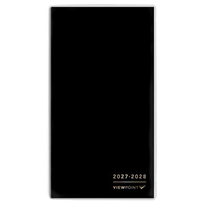 2027-2028 BrownTrout ViewPoint 3.5 x 6.5 Monthly Planner, Black (9798330710263)