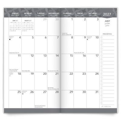 2027-2028 BrownTrout ViewPoint 3.5" x 6.5" Monthly Planner, Black (9798330710263)