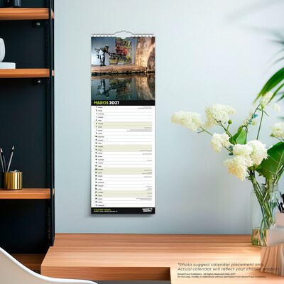 2027 BrownTrout Banksy's Graffiti 5.7" x 16.5" Monthly Slimline Wall Calendar (9798330713004)