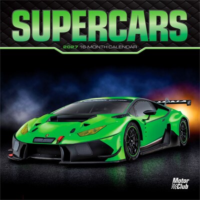 2027 BrownTrout Supercars 7 x 7 Monthly Wall Calendar (9798330709557)