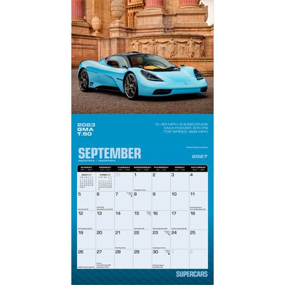 2027 BrownTrout Supercars 7" x 7" Monthly Wall Calendar (9798330709557)