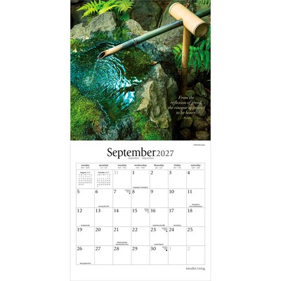 2027 BrownTrout Mindful Living 7" x 7" Monthly Wall Calendar (9798330713943)