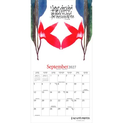 2027 BrownTrout Live with Intention 7" x 7" Monthly Wall Calendar (9798330713301)