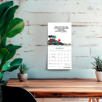 2027 BrownTrout Live with Intention 7" x 7" Monthly Wall Calendar (9798330713301)