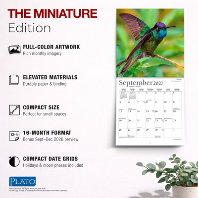 2027 BrownTrout Hummingbirds 7" x 7" Monthly Wall Calendar (9798330713677)