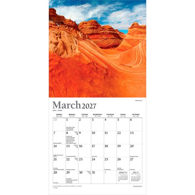 2027 BrownTrout Inspiration 7" x 7" Monthly Wall Calendar (9798330714957)