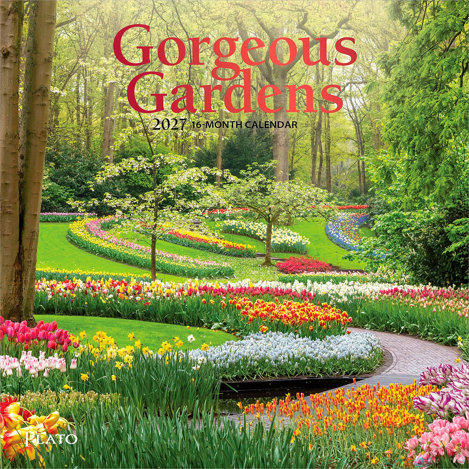 2027 BrownTrout Gorgeous Gardens 7 x 7 Monthly Wall Calendar (9798330714940)