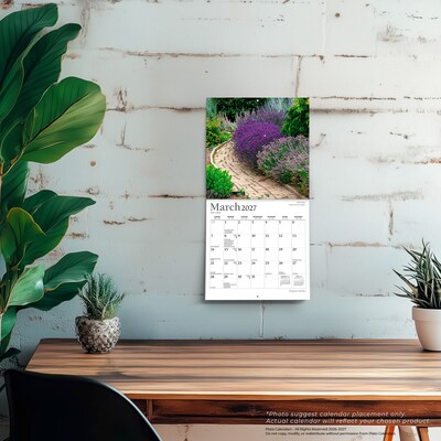 2027 BrownTrout Gorgeous Gardens 7" x 7" Monthly Wall Calendar (9798330714940)