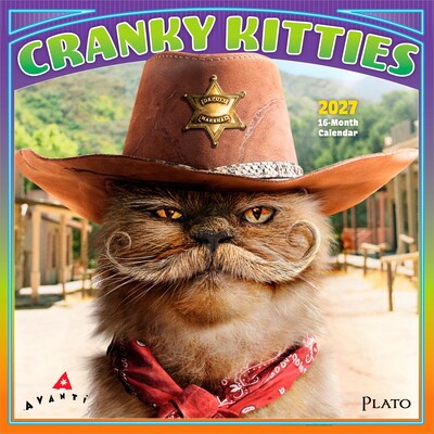 2027 BrownTrout Avanti Cranky Kitties 7 x 7 Monthly Wall Calendar (9798330714926)