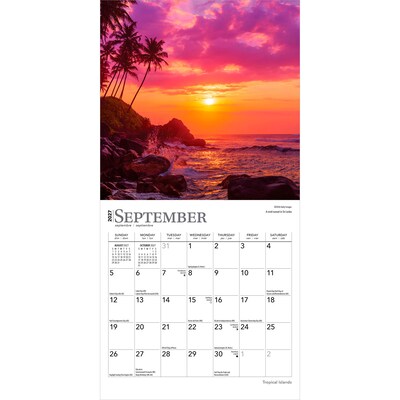 2027 BrownTrout Tropical Islands 7" x 7" Monthly Wall Calendar (9798330709694)