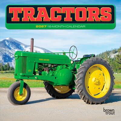 2027 BrownTrout Tractors 7 x 7 Monthly Wall Calendar (9798330709564)