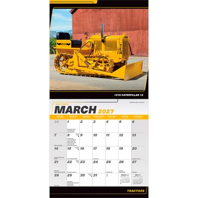 2027 BrownTrout Tractors 7" x 7" Monthly Wall Calendar (9798330709564)