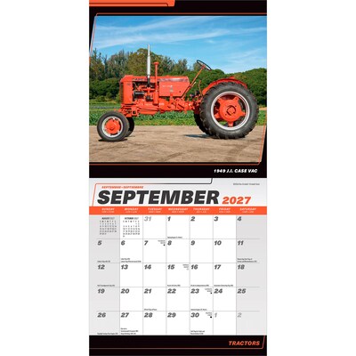 2027 BrownTrout Tractors 7" x 7" Monthly Wall Calendar (9798330709564)