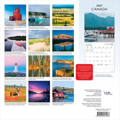 2027 BrownTrout Canada 12 x 12 Monthly Wall Calendar (9781525617263)