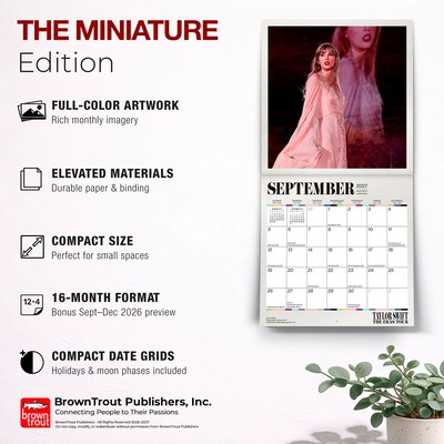 2027 BrownTrout Taylor Swift 7" x 7" Monthly Wall Calendar (9798330713394)
