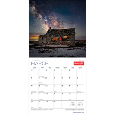 2027 BrownTrout Canadian Geographic Wicked Weather 12" x 12" Monthly Wall Calendar (9781525617843)