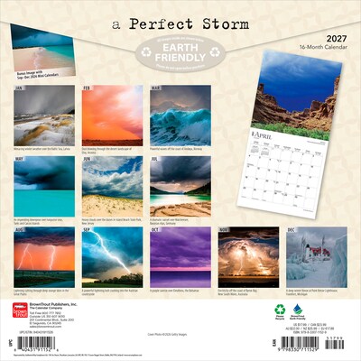 2027 BrownTrout A Perfect Storm 12 x 12 Monthly Wall Calendar (9798330711529)