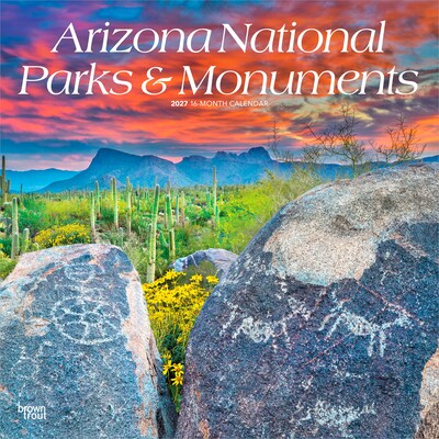 2027 BrownTrout Arizona National Parks & Monuments 12 x 12 Monthly Wall Calendar (9798330710379)