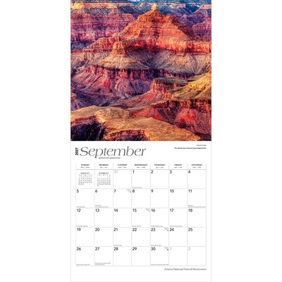 2027 BrownTrout Arizona National Parks & Monuments 12" x 12" Monthly Wall Calendar (9798330710379)