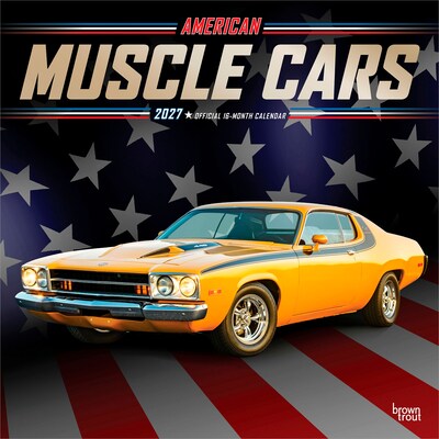 2027 BrownTrout American Muscle Cars 12 x 12 Monthly Wall Calendar (9798330712892)