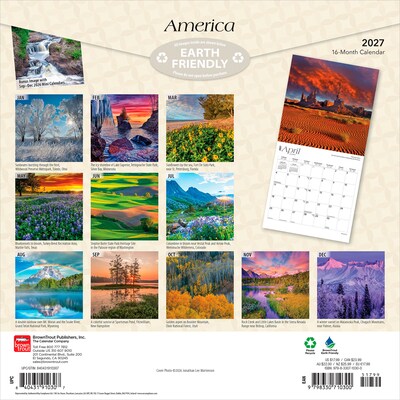 2027 BrownTrout America 12 x 12 Monthly Wall Calendar (9798330710300)