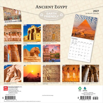 2027 BrownTrout Ancient Egypt 12 x 12 Monthly Wall Calendar (9798330711611)
