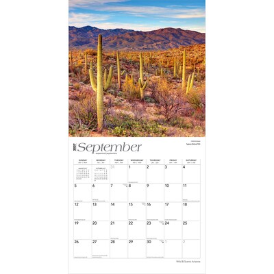 2027 BrownTrout Arizona Wild & Scenic 12" x 12" Monthly Wall Calendar (9798330710386)