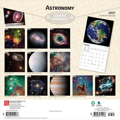 2027 BrownTrout Astronomy 12 x 12 Monthly Wall Calendar (9798330711536)